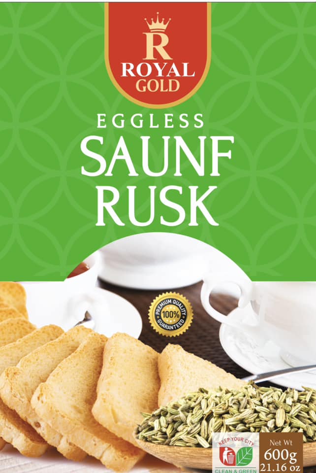 Saunf Rusk 600g (Royal Gold)