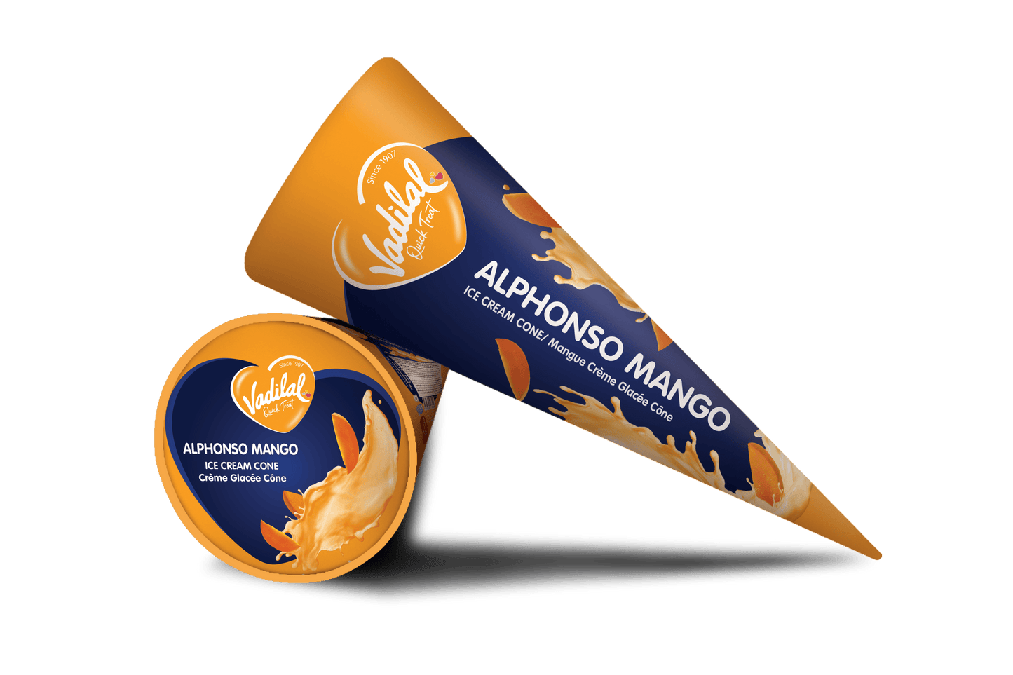 Vadilal Alphonso Mango Ice Cream Cone 110ml