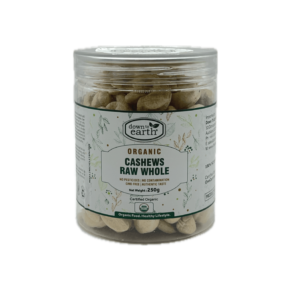 Organic Cashews Raw Whole 250g (Down To Earth)