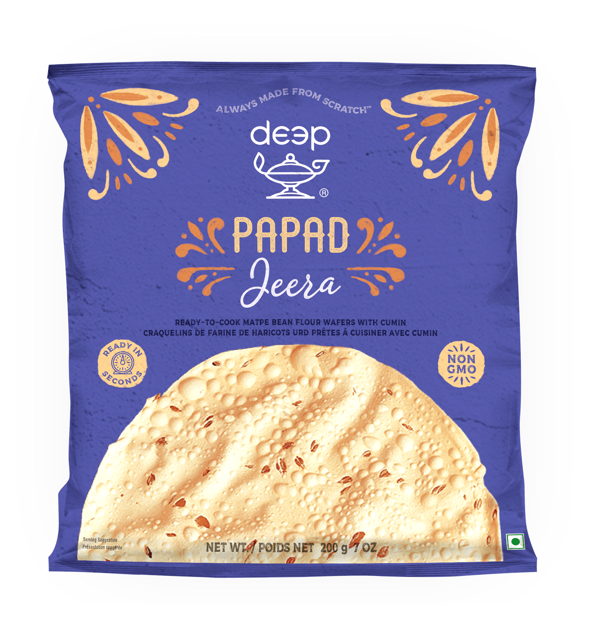 Jeera Papad 200g (Deep)