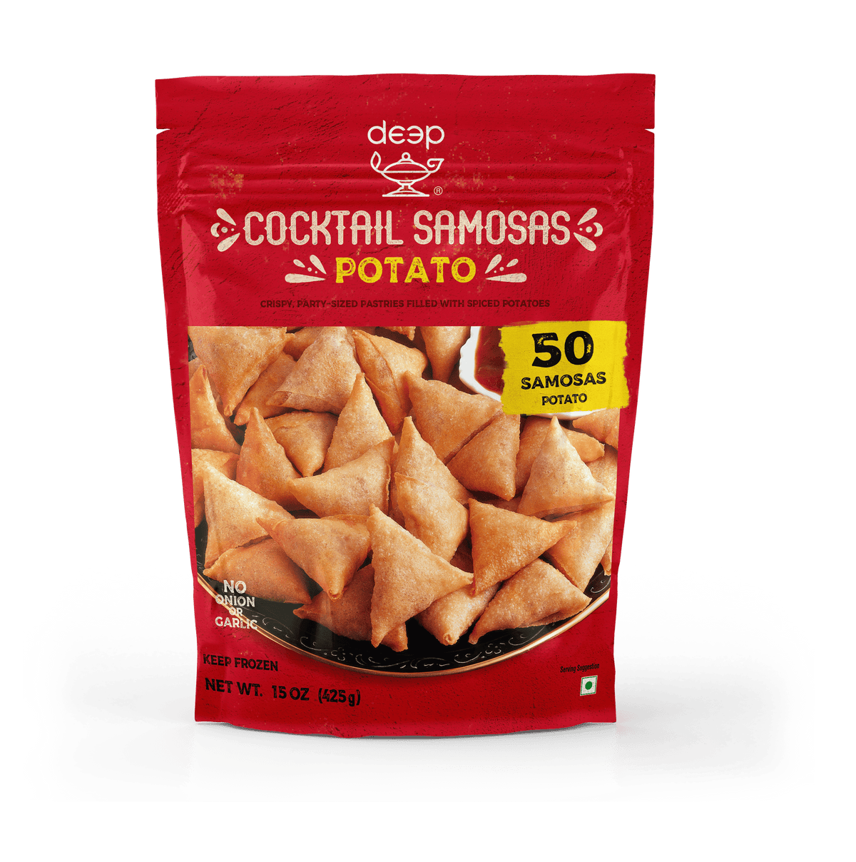 Frozen Cocktail Potato Samosa 425g- 50 Samosas (Deep)