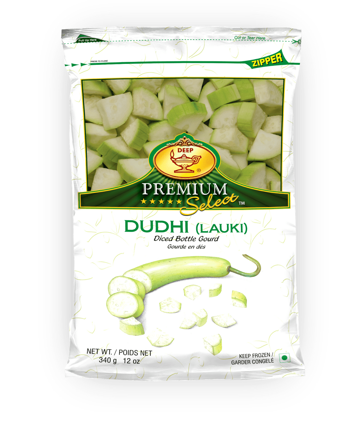 Frozen Dudhi (Lauki Diced) 340g (Deep)