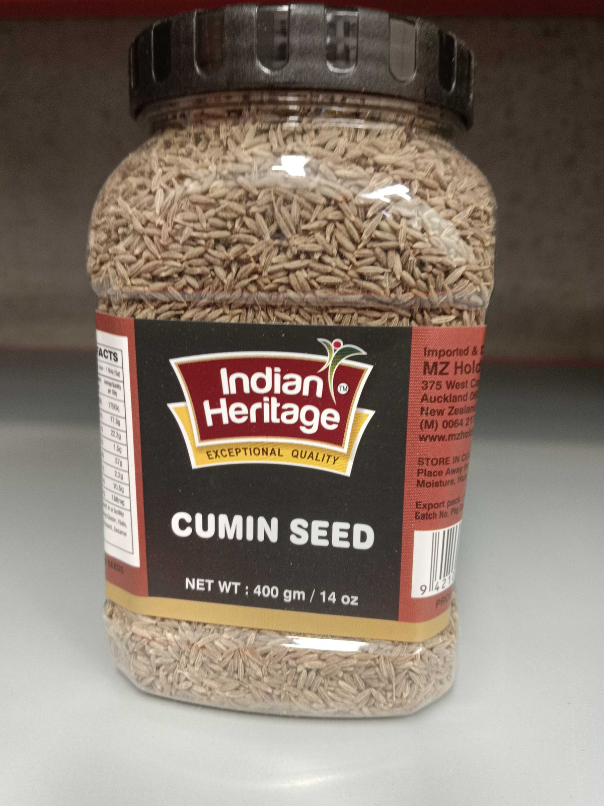 Jar Cumin Seeds 400g (Indian Heritage)