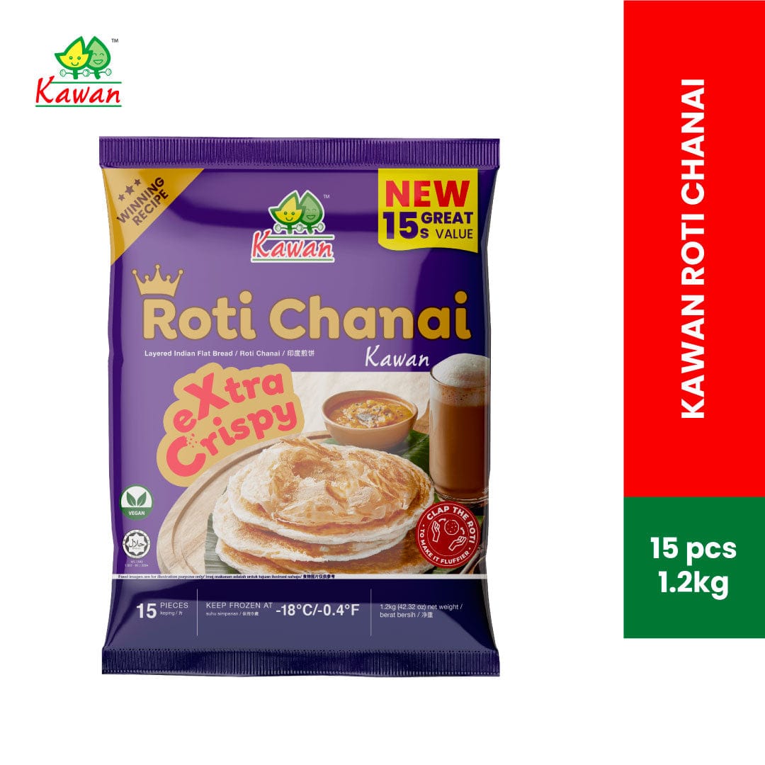 Frozen Roti Chanai 15pcs x 80g (Kawan)