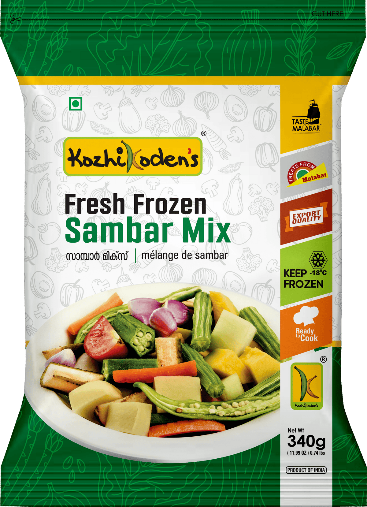 Frozen Sambar Mix 340g (Kozhikoden)