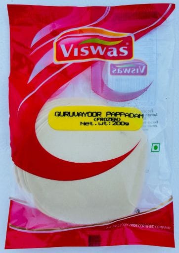 Frozen Guruvayoor Pappadam 200g (Viswas)