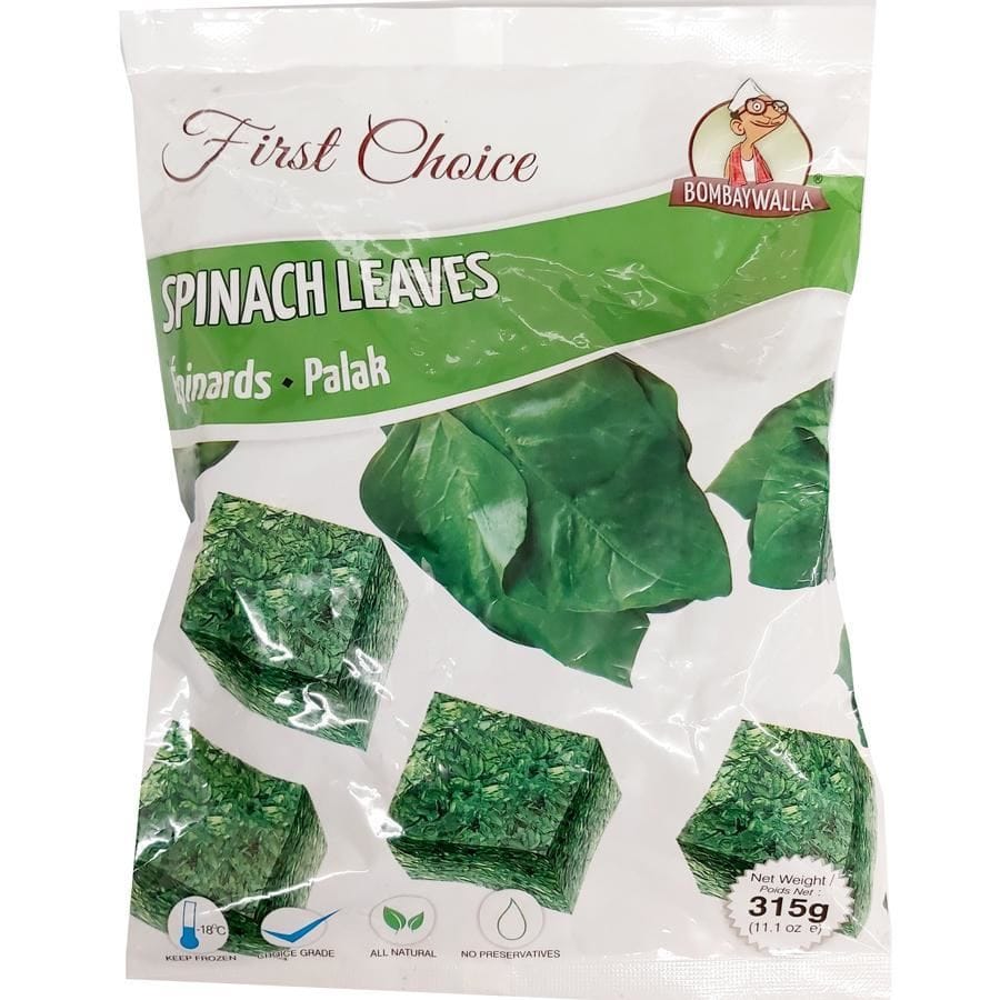 Bombaywalla Frozen Palak/Spinach Leaves 1kg