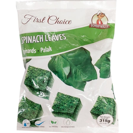 Bombaywalla Frozen Palak/Spinach Leaves 1kg
