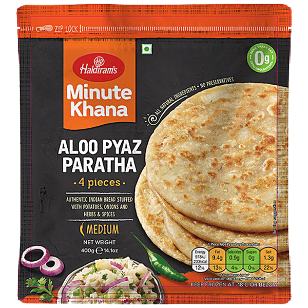 Frozen Haldirams Paratha Aloo Pyaz 400g