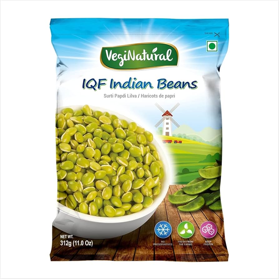Bombaywalla Frozen Surti Papdi Lilva Kidney Beans 1Kg
