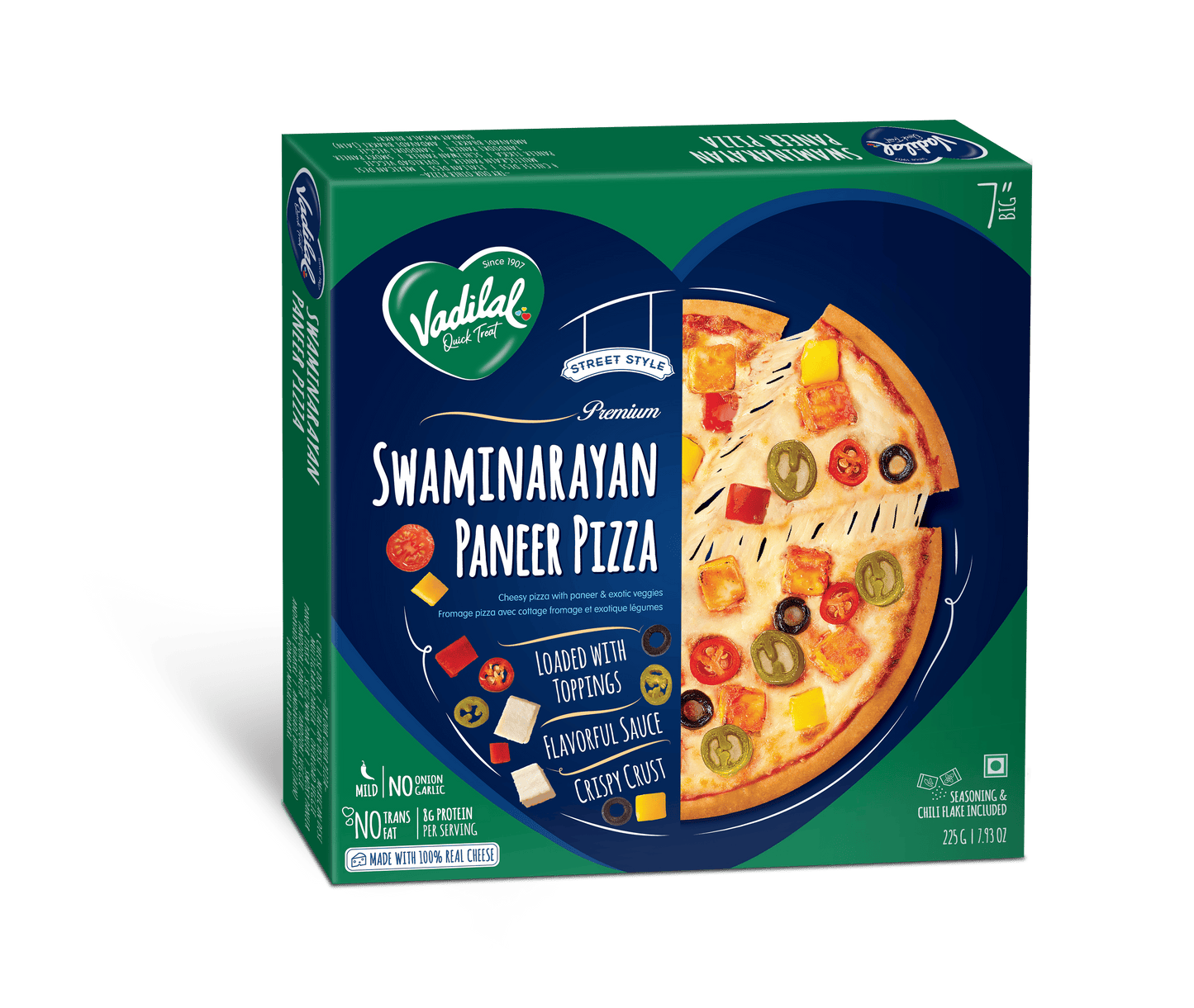 Vadilal Swaminarayan Paneer Pizza 225g