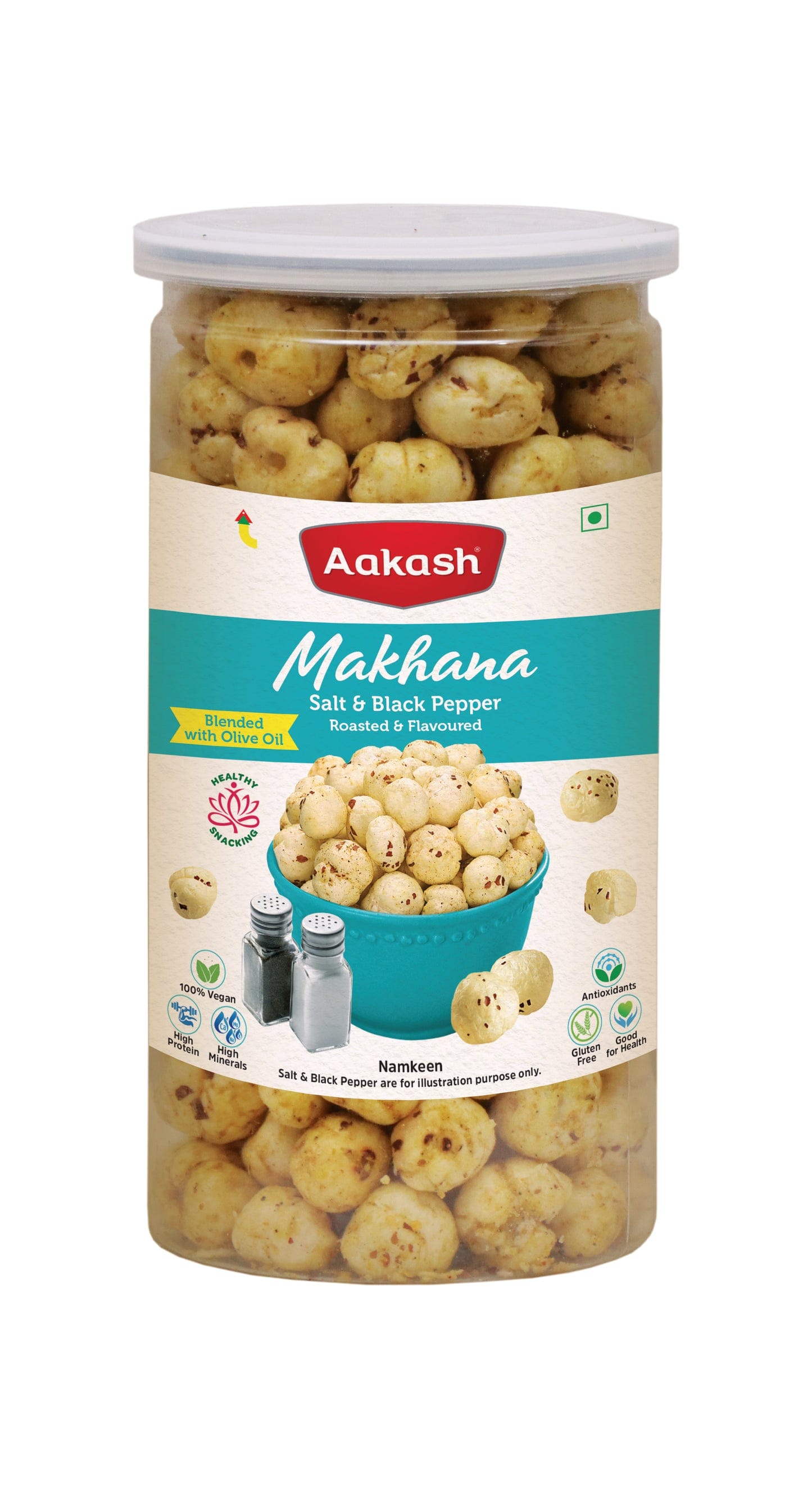 Aakash Makhana Salt & Pepper 80g