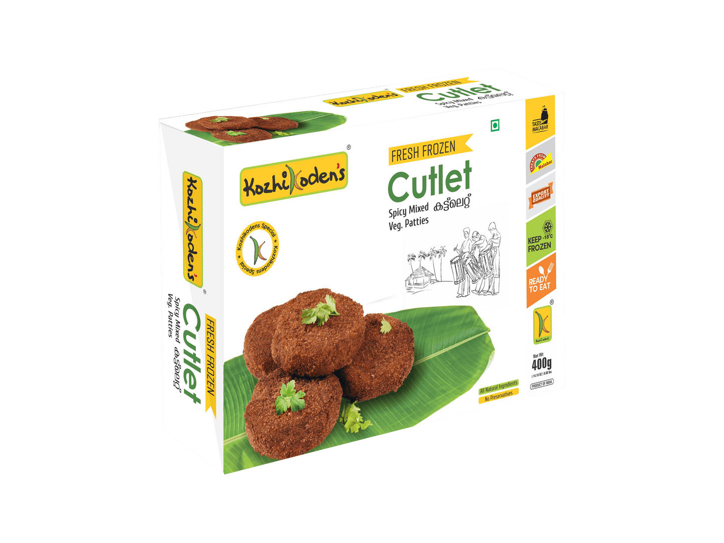 Frozen Vegetable Cutlets 400g (Kozhikoden)