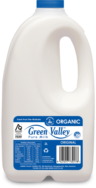 Green Valley Organic Dark Blue 3.3% Fat Milk 2L