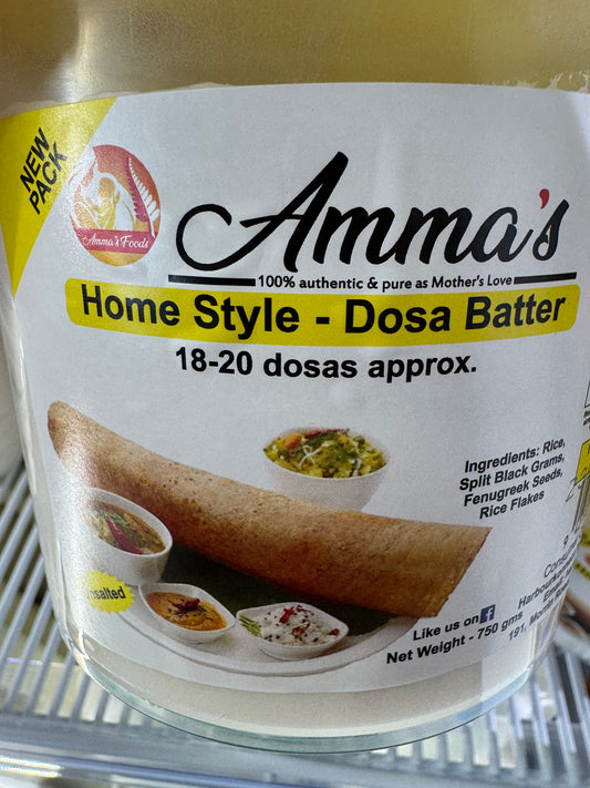 Home Style Dosa Batter 750g (Unsalted) (Amma's)
