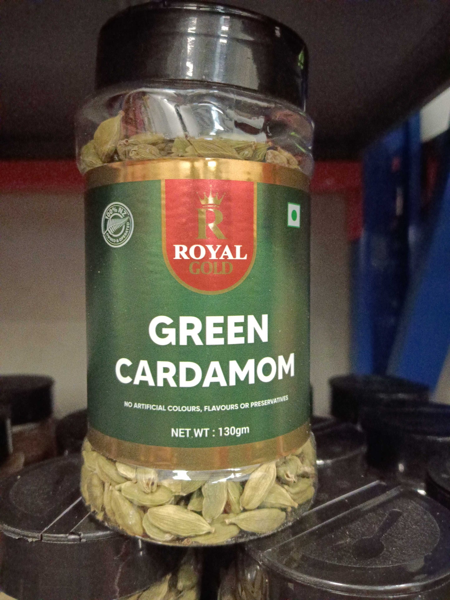 Royal Gold Green Cardomom 130g Jar