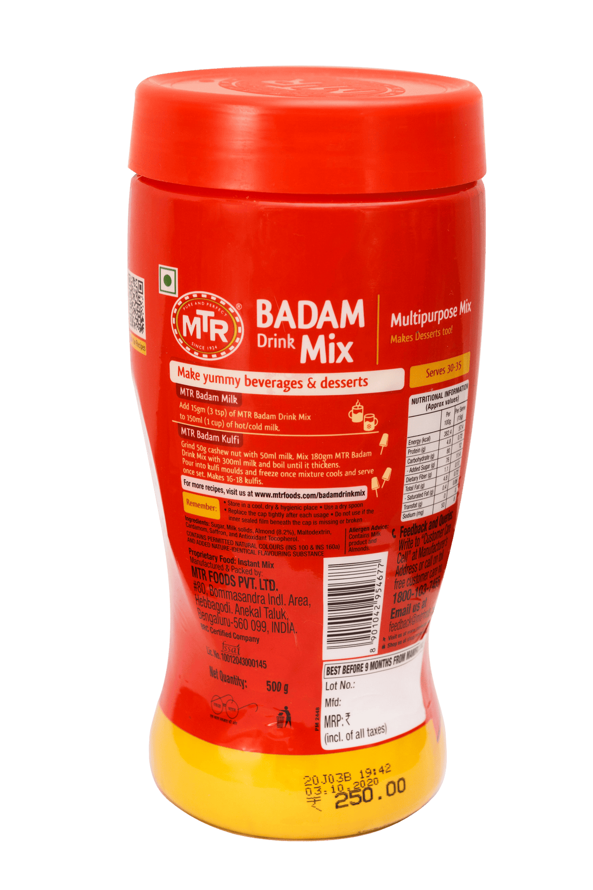 MTR Badam Drink Jar 500g