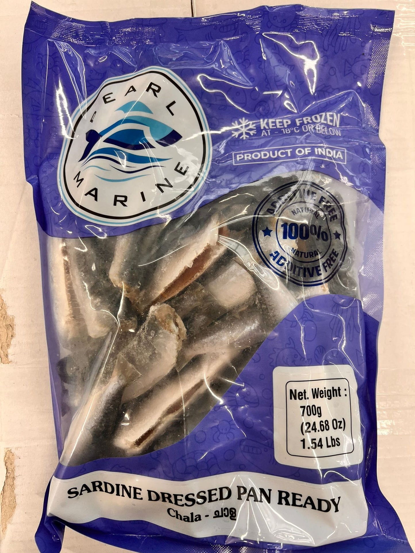 Frozen Fish Sardine Dressed Pan Ready 700 g (Product of India)