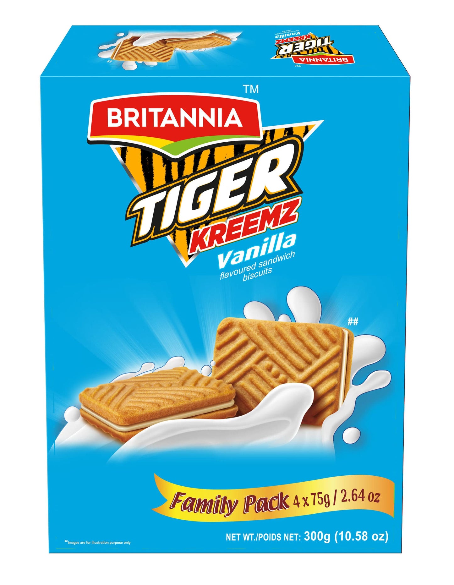 Britannia Tiger Kreemz Vanilla 300g