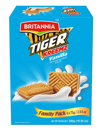 Britannia Tiger Kreemz Vanilla 300g