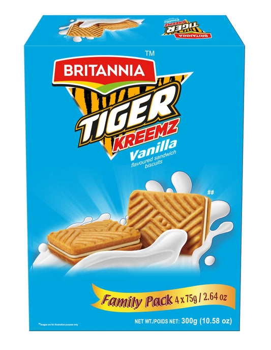 Britannia Tiger Kreemz Vanilla 300g