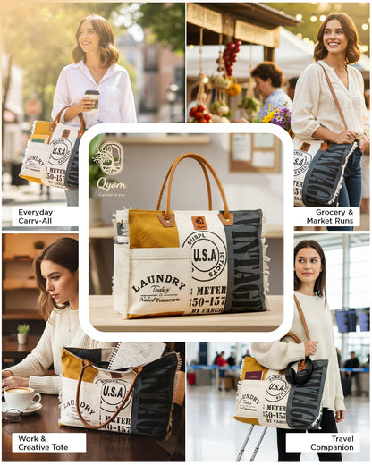 Qyom Bag Multicolour - Vintage Canvas Bag