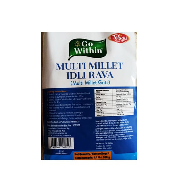 Telugu Multi Millet Idli Rava 500g